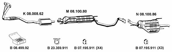  082528 Exhaust system 082528: Buy near me in Poland at 2407.PL - Good price!