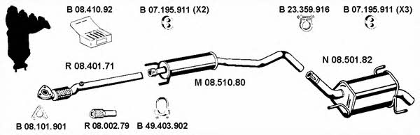  082546 Exhaust system 082546: Buy near me in Poland at 2407.PL - Good price!