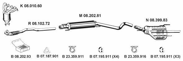  082570 Exhaust system 082570: Buy near me in Poland at 2407.PL - Good price!