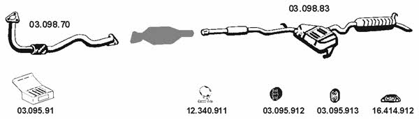  032002 Exhaust system 032002: Buy near me in Poland at 2407.PL - Good price!