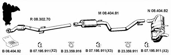  082601 Exhaust system 082601: Buy near me in Poland at 2407.PL - Good price!