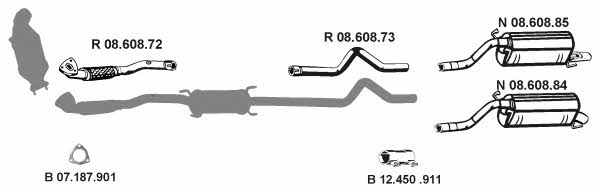  082723 Exhaust system 082723: Buy near me in Poland at 2407.PL - Good price!