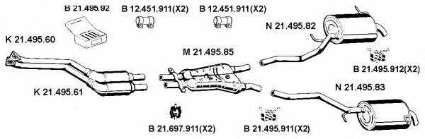  212133 Exhaust system 212133: Buy near me in Poland at 2407.PL - Good price!