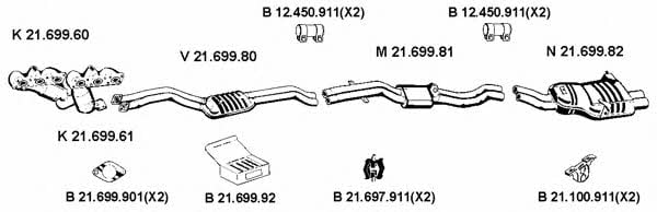  212203 Exhaust system 212203: Buy near me in Poland at 2407.PL - Good price!