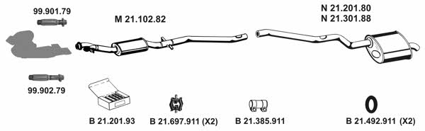  212226 Exhaust system 212226: Buy near me in Poland at 2407.PL - Good price!