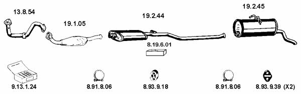 Eberspaecher 222212 Exhaust system 222212: Buy near me in Poland at 2407.PL - Good price!