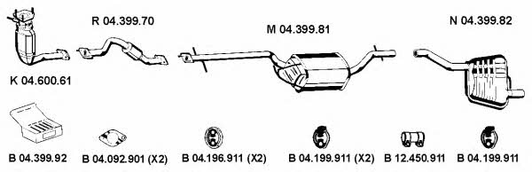  042073 Exhaust system 042073: Buy near me in Poland at 2407.PL - Good price!