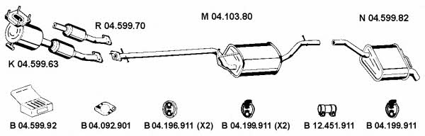  042077 Exhaust system 042077: Buy near me in Poland at 2407.PL - Good price!