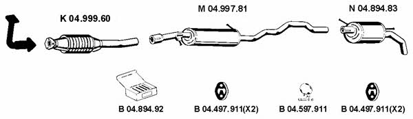  042409 Exhaust system 042409: Buy near me in Poland at 2407.PL - Good price!