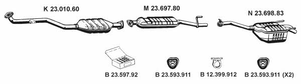  232178 Exhaust system 232178: Buy near me in Poland at 2407.PL - Good price!