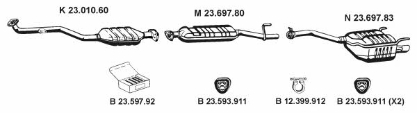  232269 Exhaust system 232269: Buy near me in Poland at 2407.PL - Good price!
