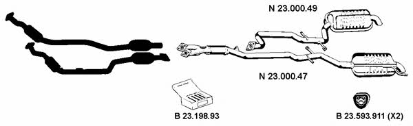  232283 Exhaust system 232283: Buy near me in Poland at 2407.PL - Good price!