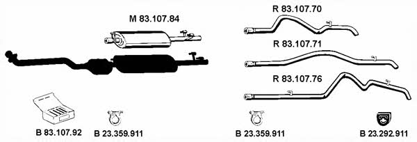  232351 Exhaust system 232351: Buy near me in Poland at 2407.PL - Good price!