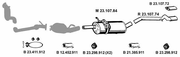  232388 Exhaust system 232388: Buy near me in Poland at 2407.PL - Good price!