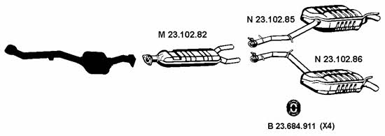  232411 Exhaust system 232411: Buy near me in Poland at 2407.PL - Good price!