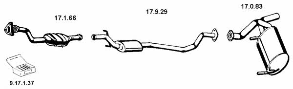  132274 Exhaust system 132274: Buy near me in Poland at 2407.PL - Good price!