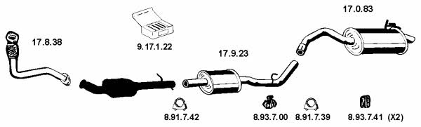  132324 Exhaust system 132324: Buy near me in Poland at 2407.PL - Good price!