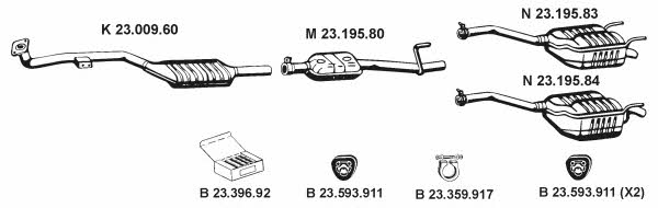  232498 Exhaust system 232498: Buy near me in Poland at 2407.PL - Good price!