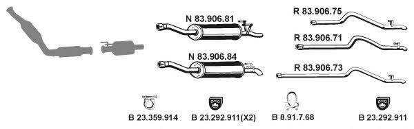 Eberspaecher 232590 Exhaust system 232590: Buy near me in Poland at 2407.PL - Good price!