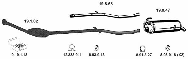 Eberspaecher 262204 Exhaust system 262204: Buy near me in Poland at 2407.PL - Good price!