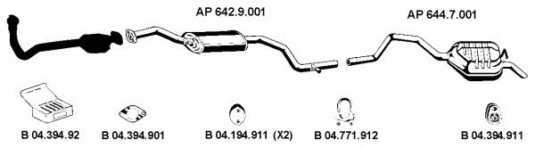  AP_2172 Exhaust system AP2172: Buy near me in Poland at 2407.PL - Good price!