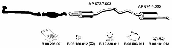  AP_2187 Exhaust system AP2187: Buy near me in Poland at 2407.PL - Good price!