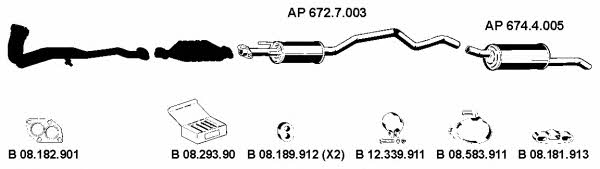  AP_2208 Exhaust system AP2208: Buy near me in Poland at 2407.PL - Good price!