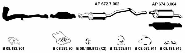  AP_2211 Система выпуска отработаных газов AP2211: Отличная цена - Купить в Польше на 2407.PL!