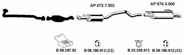  AP_2241 Exhaust system AP2241: Buy near me in Poland at 2407.PL - Good price!