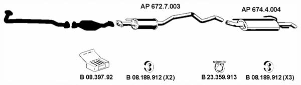  AP_2252 Exhaust system AP2252: Buy near me in Poland at 2407.PL - Good price!