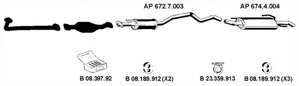  AP_2253 Exhaust system AP2253: Buy near me in Poland at 2407.PL - Good price!