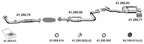  412004 Exhaust system 412004: Buy near me in Poland at 2407.PL - Good price!