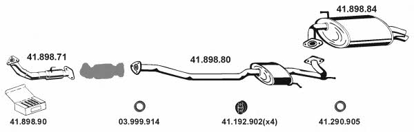  412010 Exhaust system 412010: Buy near me in Poland at 2407.PL - Good price!