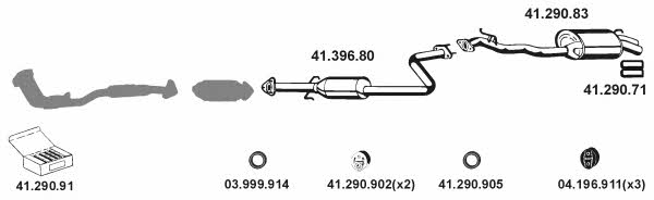  412013 Exhaust system 412013: Buy near me in Poland at 2407.PL - Good price!