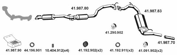  412017 Exhaust system 412017: Buy near me in Poland at 2407.PL - Good price!
