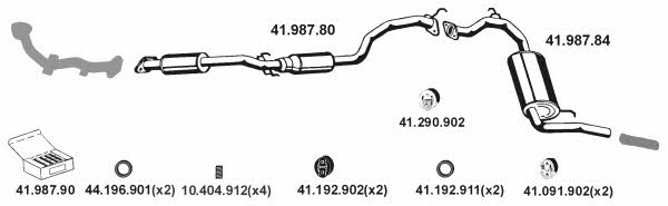  412020 Exhaust system 412020: Buy near me in Poland at 2407.PL - Good price!