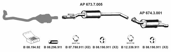  AP_2276 Exhaust system AP2276: Buy near me in Poland at 2407.PL - Good price!