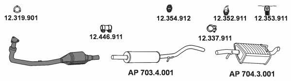 Eberspaecher AP_2374 Система випуску відпрацьованих газів AP2374: Приваблива ціна - Купити у Польщі на 2407.PL!