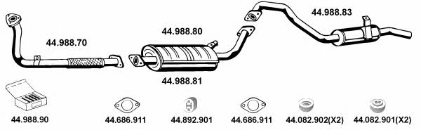  442030 Exhaust system 442030: Buy near me in Poland at 2407.PL - Good price!