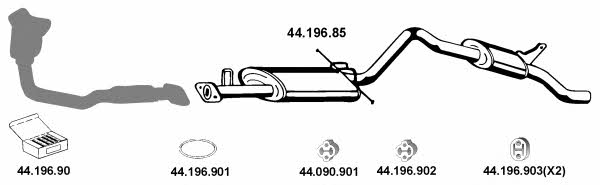  442072 Exhaust system 442072: Buy near me in Poland at 2407.PL - Good price!