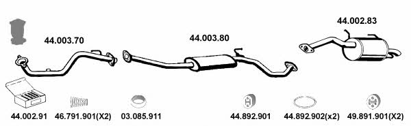  442076 Exhaust system 442076: Buy near me in Poland at 2407.PL - Good price!