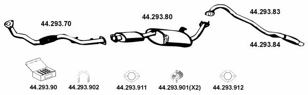  442093 Exhaust system 442093: Buy near me in Poland at 2407.PL - Good price!