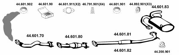  442095 Exhaust system 442095: Buy near me in Poland at 2407.PL - Good price!