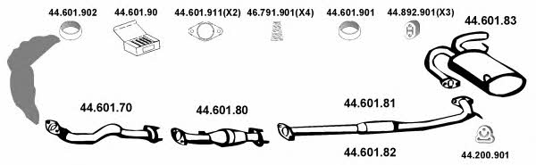  442096 Exhaust system 442096: Buy near me in Poland at 2407.PL - Good price!