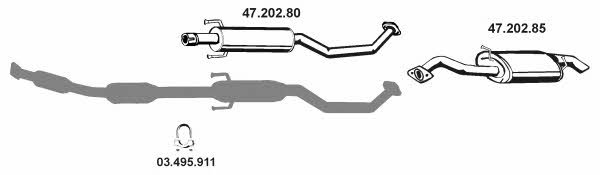  472070 Exhaust system 472070: Buy near me in Poland at 2407.PL - Good price!