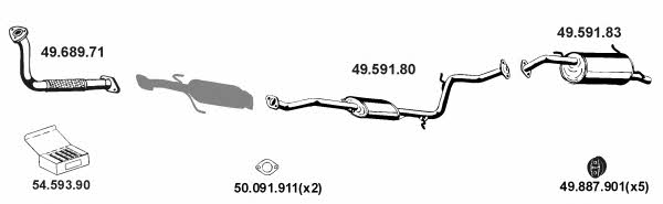  492003 Exhaust system 492003: Buy near me in Poland at 2407.PL - Good price!