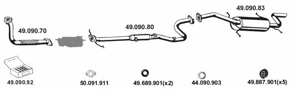  492014 Exhaust system 492014: Buy near me in Poland at 2407.PL - Good price!