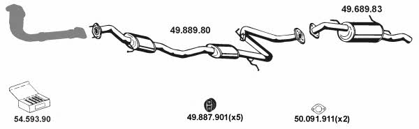  492028 Exhaust system 492028: Buy near me in Poland at 2407.PL - Good price!