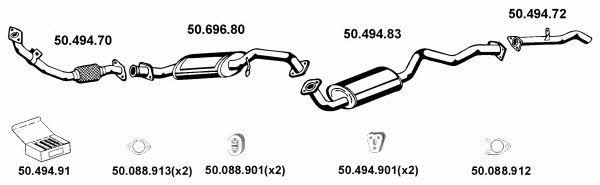  502055 Abgasanlage 502055: Kaufen Sie zu einem guten Preis in Polen bei 2407.PL!