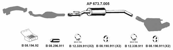  AP_2492 Exhaust system AP2492: Buy near me in Poland at 2407.PL - Good price!